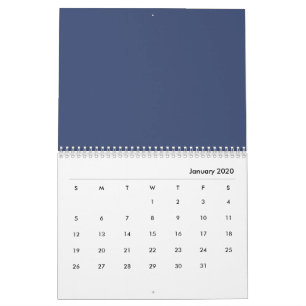 Blåa blommor kalender