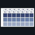 Blåa blommor klistermärke<br><div class="desc">Blåa blommor</div>