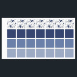 Blåa blommor klistermärke<br><div class="desc">Blåa blommor</div>