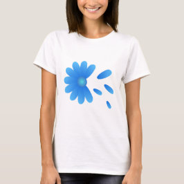 BLÅA BLOMMOR-KOMFORMERBARA TESTER T SHIRT