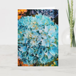 Blåa blommor kort