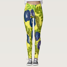 Blåa blommor Leggings