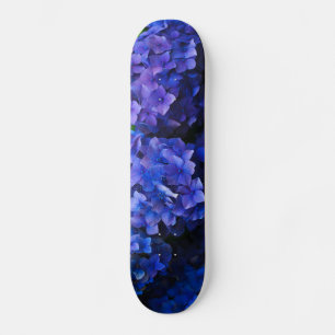 blåa blommor mini skateboard bräda 18,5 cm