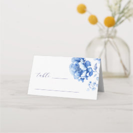 Blåa blommor-monteringskort placeringskort