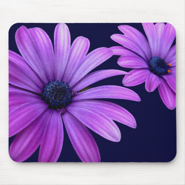 Blåa blommor Mousepad Daisy Computer Gifts Musmatta (Framsidan)