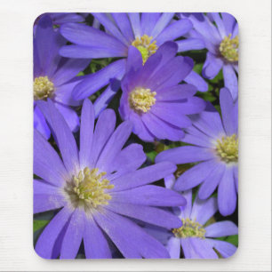 Blåa blommor Mousepad Lila/Blue Decor Gifts Musmatta