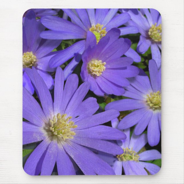Blåa blommor Mousepad Lila/Blue Decor Gifts Musmatta (Framsidan)