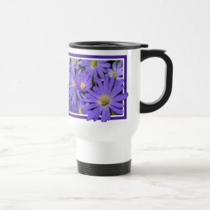 Blåa blommor Mugg Travel Kopp Blue Daisy Kopp