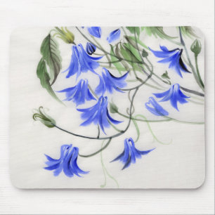 Blåa blommor musmatta