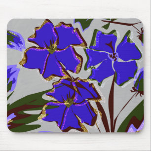 Blåa blommor. musmatta