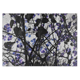 Blåa blommor på träd-konceptet vinterkonst