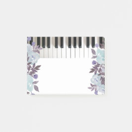 blåa blommor piano post-it block