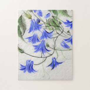 Blåa blommor pussel