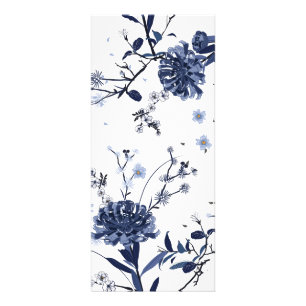 Blåa blommor reklamkort