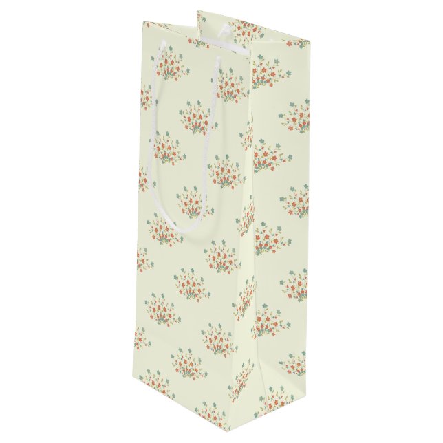 Blåa blommor, Röda blommor, Mönster i blommor (Baksidan Vinklad)