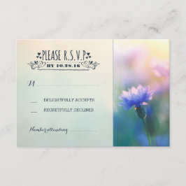 blåa blommor romantisk bröllop OSA Kort