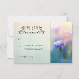 blåa blommor romantisk bröllop OSA Kort