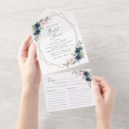 Blåa blommor, Rosa Flowers, Möhippa