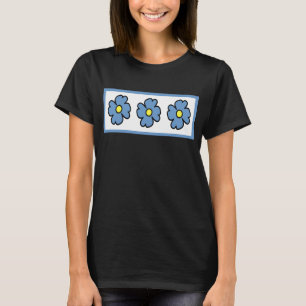 Blåa blommor t-shirt