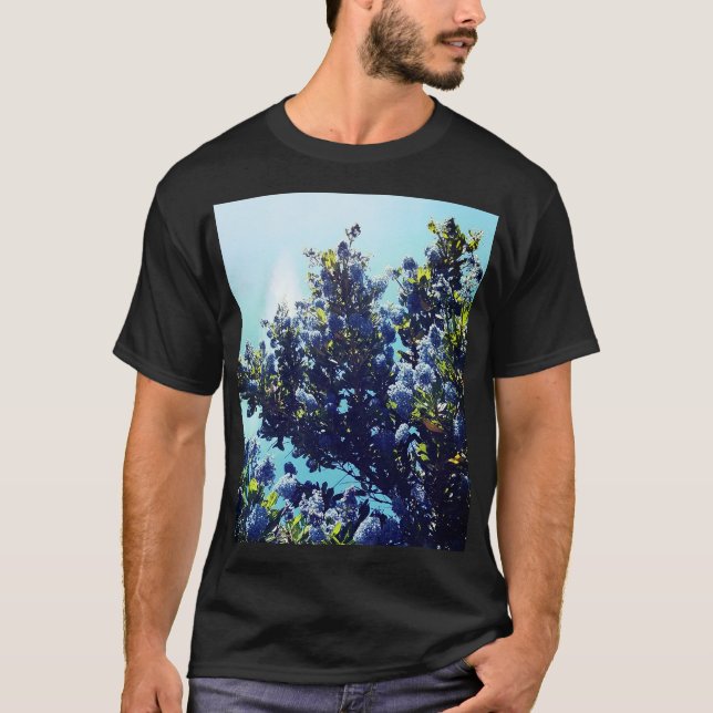 Blåa blommor t shirt (Framsida)