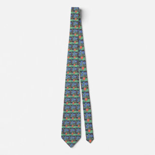 Blåa blommor Tie Slips