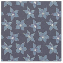 Blåa blommor tyg