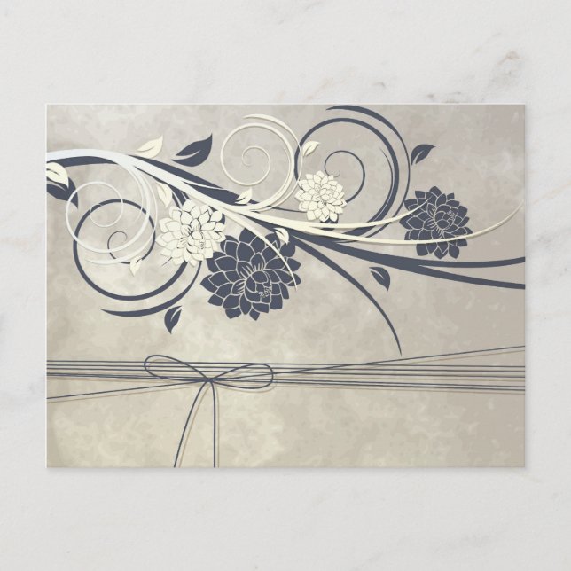 Blåa blommor vykort (Framsida)