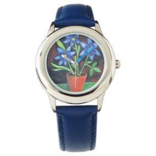Blåa blommor Watch Armbandsur