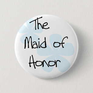 Blåa blommormaid of honor knapp