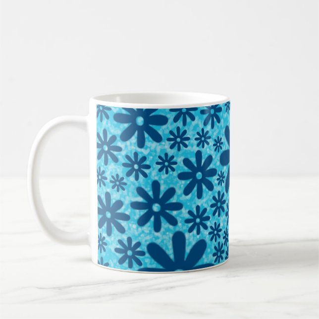 Blåa Daisy Kaffemugg (Vänster)
