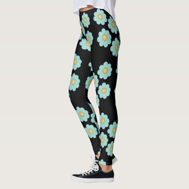 Blåa Daisy Leggings (Vänster)