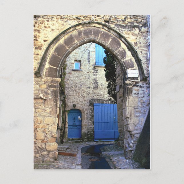 Blåa dörrar vykort (Framsida)