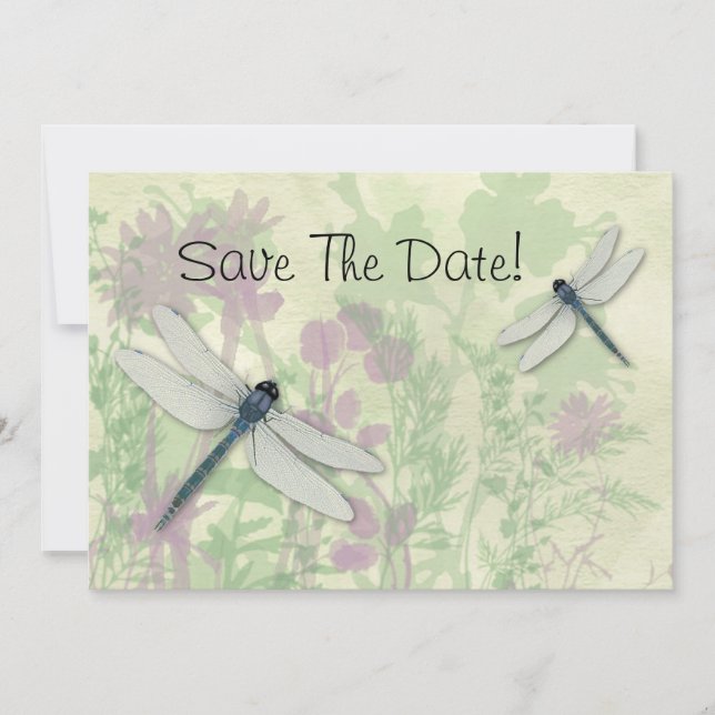 Blåa Dragonfiler sparar datumet Spara Datumet (Framsida)