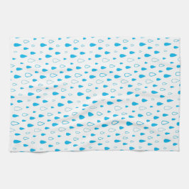 Blåa droppar vatten Minimalistisk Modern. Kökshandduk