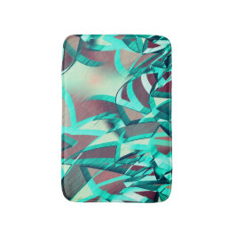 Blåa eller cyan slår uppåt rött, nedtonad bild badrumsmatta