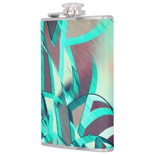 Blåa eller cyan slår uppåt rött, nedtonad bild fickplunta (Vänster)