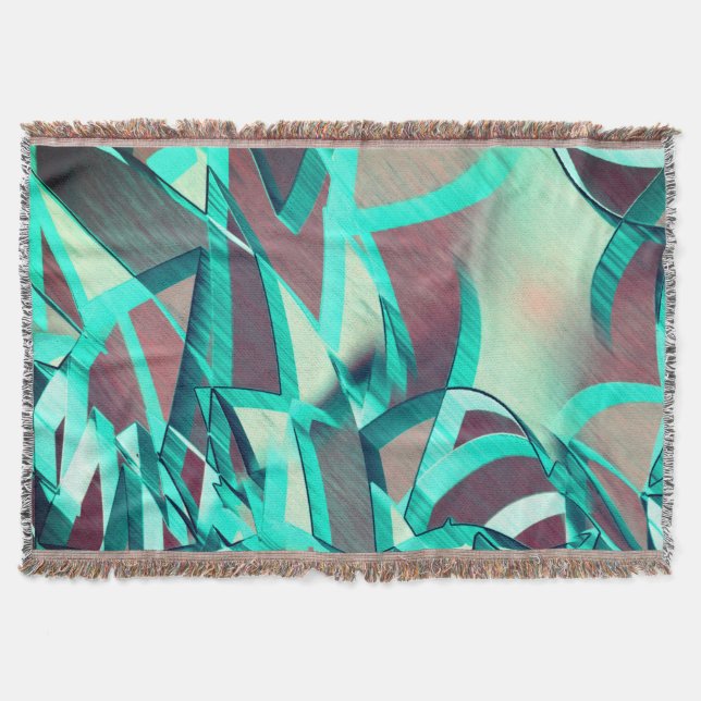 Blåa eller cyan slår uppåt rött, nedtonad bild filt (Framsidan)