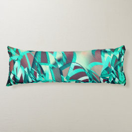 Blåa eller cyan-streaks på röd, förskuren bild kroppskudde