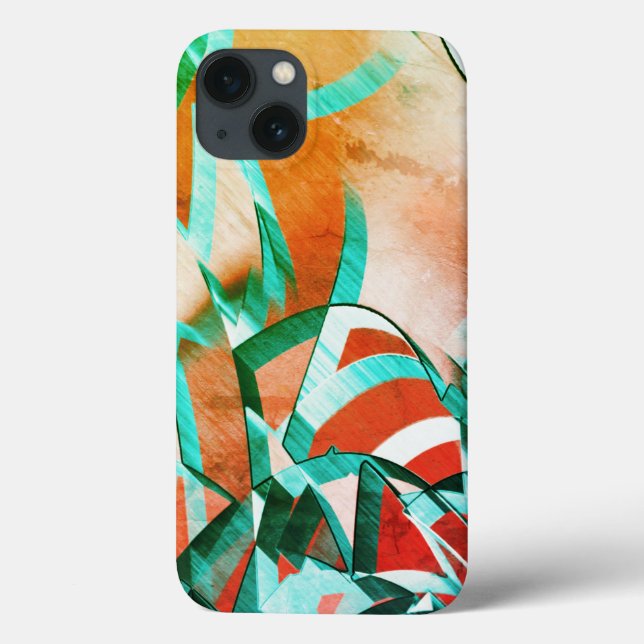 Blåa eller cyanstreak över den röda, röda orangen (Baksida)