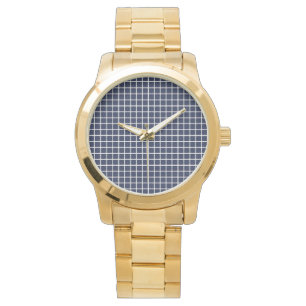 Blåa fyrkanter eWatch Watch Armbandsur