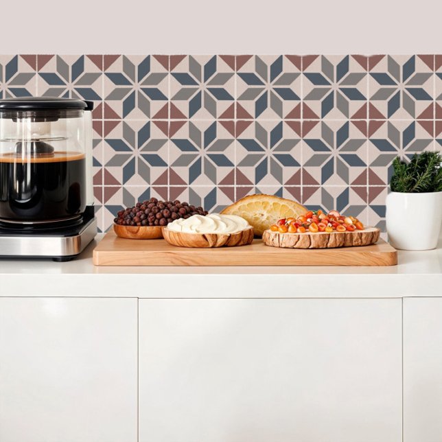 Blåa, grått- och jorddiamantplattor av färgad kakelplatta (Skapare uppladdad)