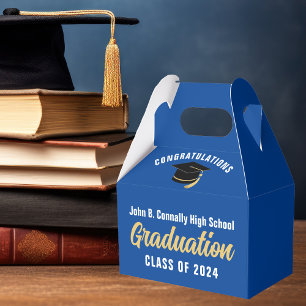Blåa Grattisar Student 2025 Studenten Presentaskar