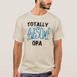 Blåa, helt och hållet Fantastisk Opa T-shirts och