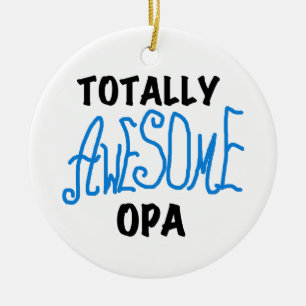 Blåa, helt och hållet Fantastisk Opa T-shirts och Julgransprydnad Keramik
