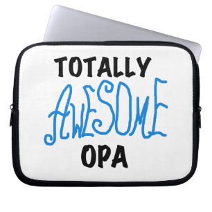 Blåa, helt och hållet Fantastisk Opa T-shirts och Laptop Sleeve