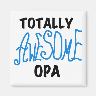 Blåa, helt och hållet Fantastisk Opa T-shirts och Magnet