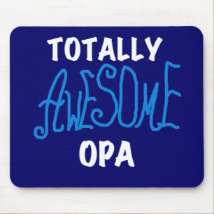 Blåa, helt och hållet Fantastisk Opa T-shirts och Musmatta