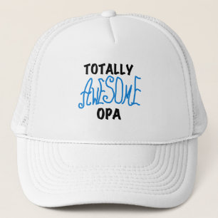 Blåa, helt och hållet Fantastisk Opa T-shirts och Truckerkeps