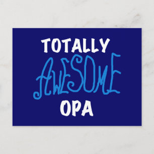 Blåa, helt och hållet Fantastisk Opa T-shirts och Vykort