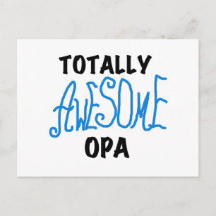 Blåa, helt och hållet Fantastisk Opa T-shirts och Vykort